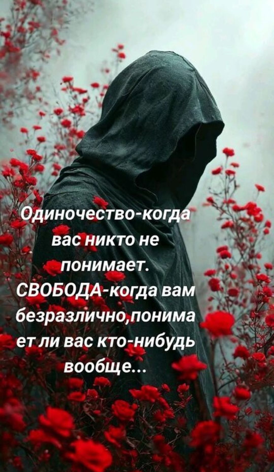 Одиночество - когда вас никто не понимает. Свобода - когда вам безразлично, понимает ли вас кто-нибудь вообще...