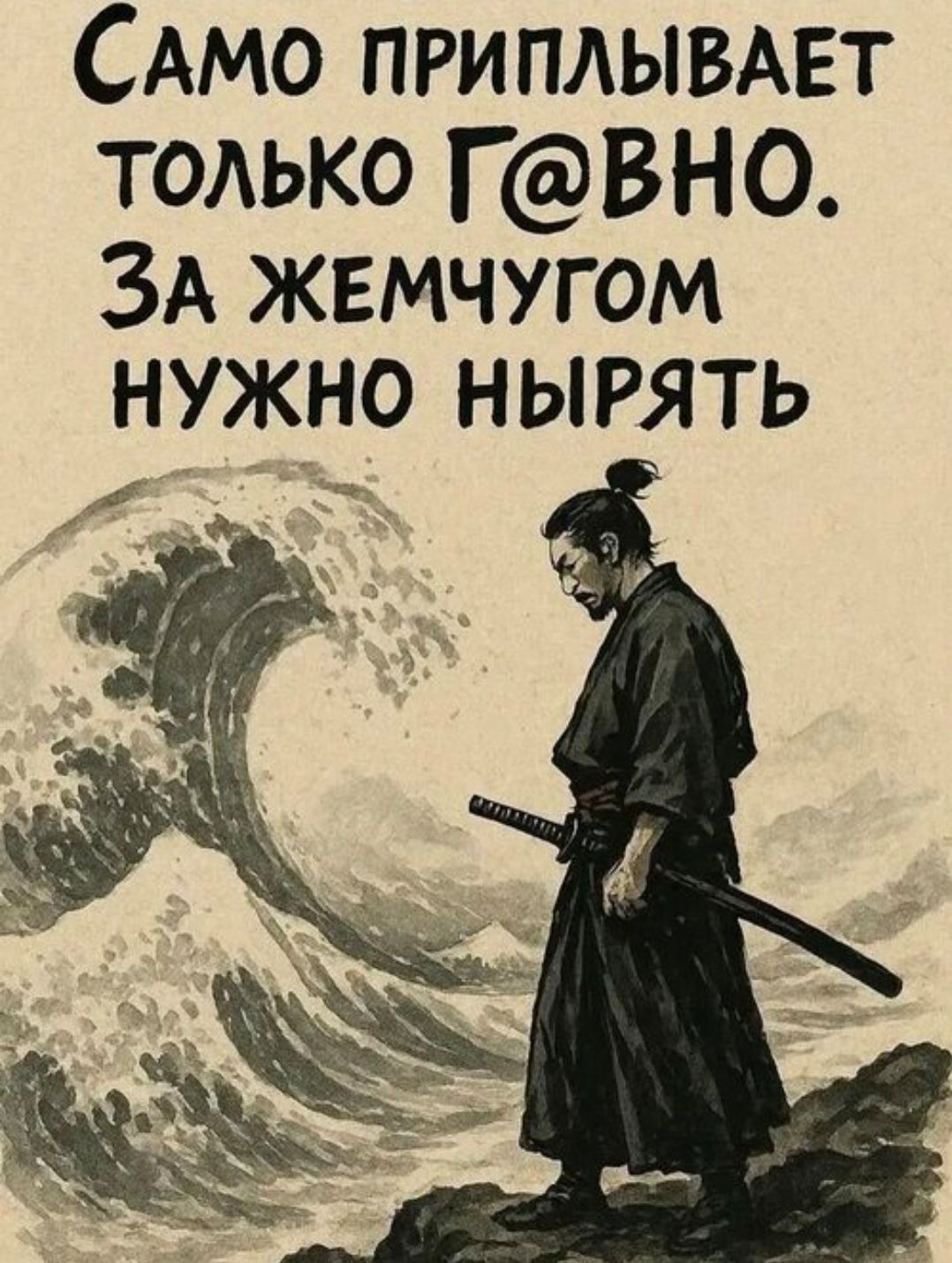 Сaмо приплывает только г@вно. За жемчугом нужен нырять