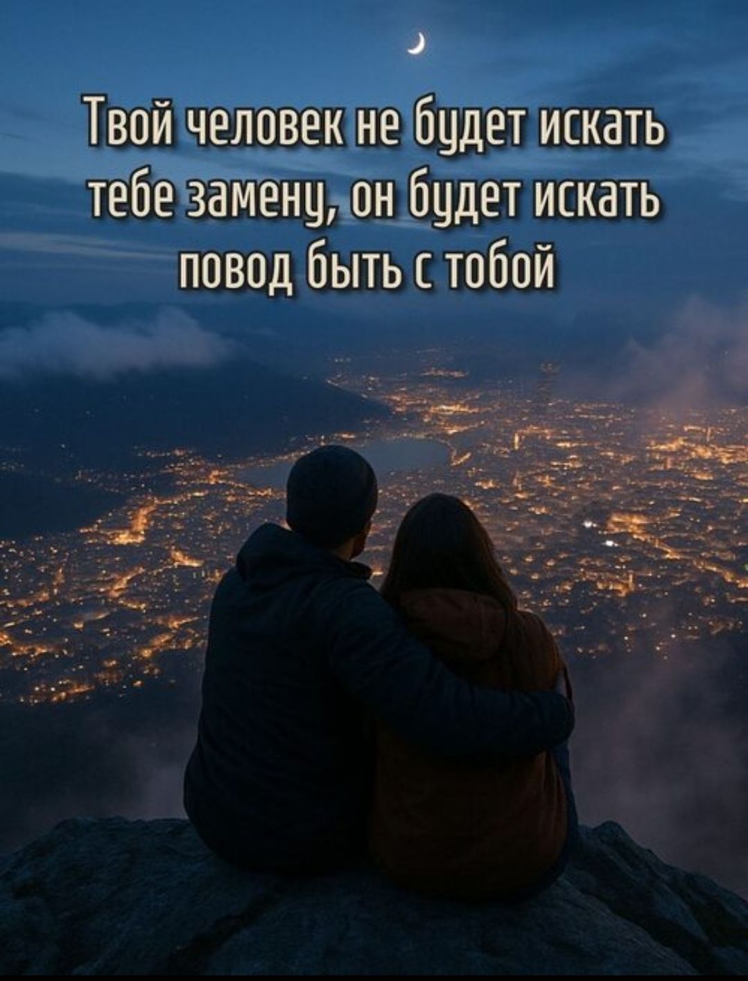 Твой человек не будет искать тебе замену, он будет искать повод быть с тобой