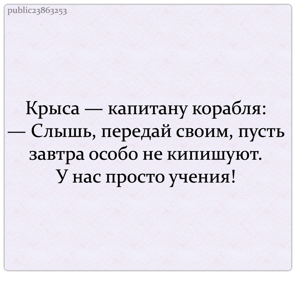 рцЫісцаЬіщдз Крыса капитану корабля Слышь передай своим пусть завтра особо не кипишуют У нас просто учения