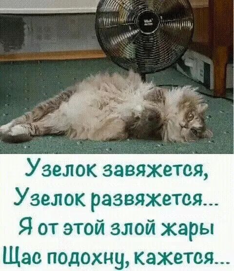 Узелок завяжется Узелок развяжетея Я от этой злой жары Щас подохну кажется
