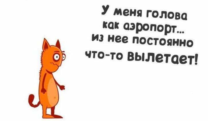 У меня голова аэропорт из нее постоянно Т ВШіетает
