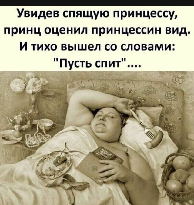 _ Увидев спящую принцессу принц оценил принцессин вид И тихо вышел со словами Пусть спит