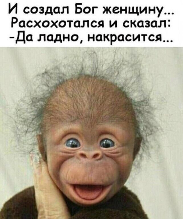 И создал Бог женщину Расхохотался и сказал Да ладно накрасится