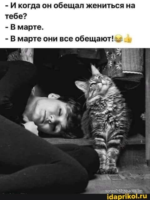 И когда он обещал жениться на тебе В марте В марте они все обещаюте ЁЁЁъ