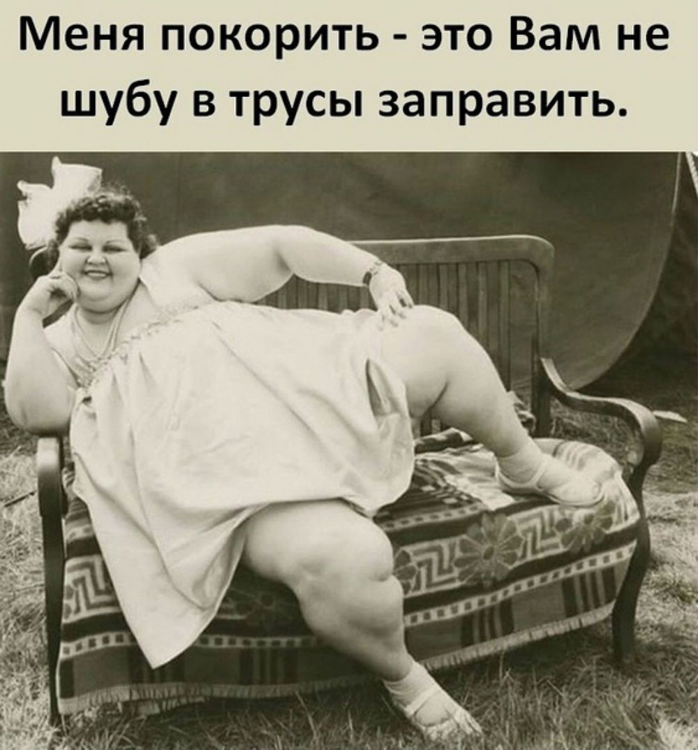 Меня покорить это Вам не шубу в трусы заправить