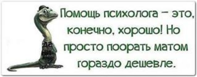 просто поорать матом гораздо дешевле