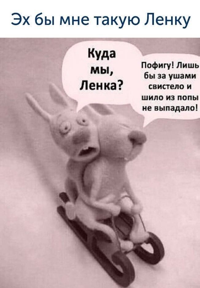 Эх бы мне такую Ленку Куда 1 Пофигу Лишь МЫ бы за ушами Лен ка систем и шило из попы ие выпадало