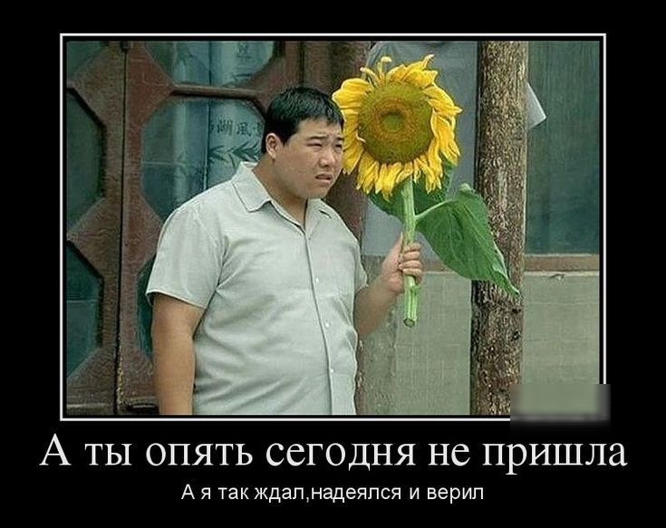А ТЫ ОПЯТЬ ССГОДНЯ не пришла А я так ждапнадеяпся и верил