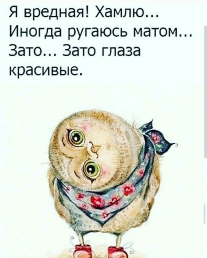 Я вредная Хамлю Иногда ругаюсь матом Зато Зато глаза красивые