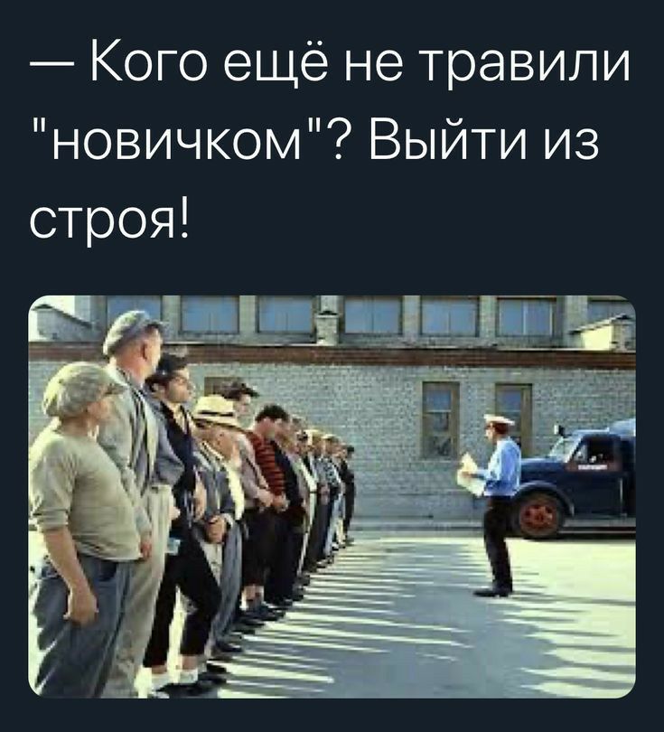 Кого ещё не травили новичком Выйти из строя