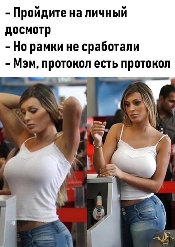 Пройдите на личный досмотр Но рамки не сработали Мэм протокол есть протокол