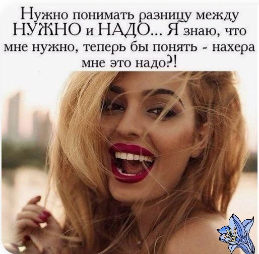 Н но понимать разницу между НУЖНО н НАДО Я знаю что мне нужно теперь бы понять нахера мне это надо