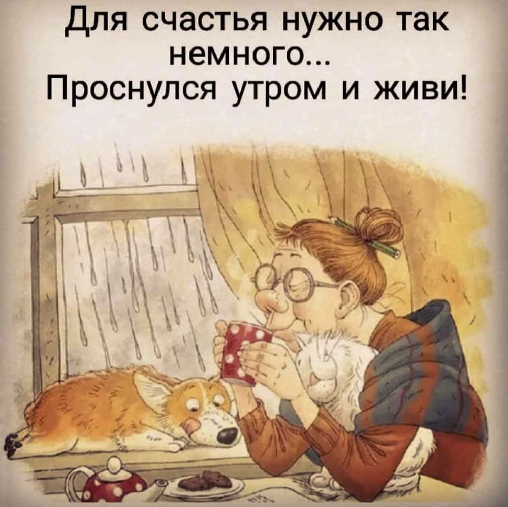 Для счастья нужно так немного Проснулся утром и живи