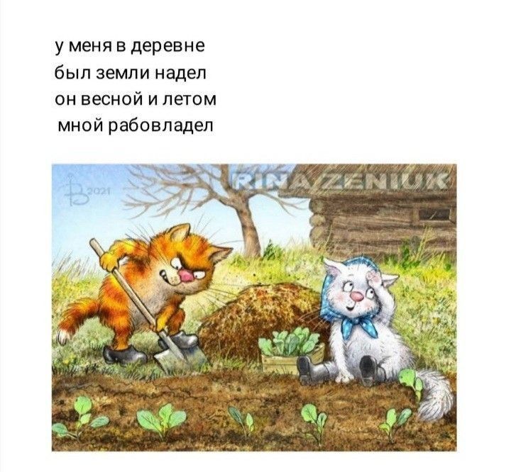 у меня в деревне был земли надел он весной и летом мной рабовладел
