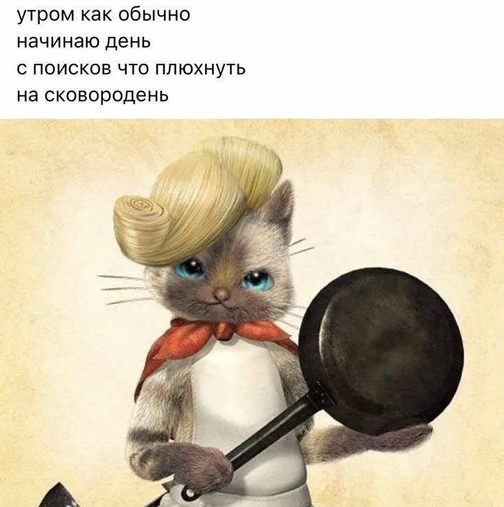 утром как обычно начинаю день с поисков что ппюхнуть на сковородень