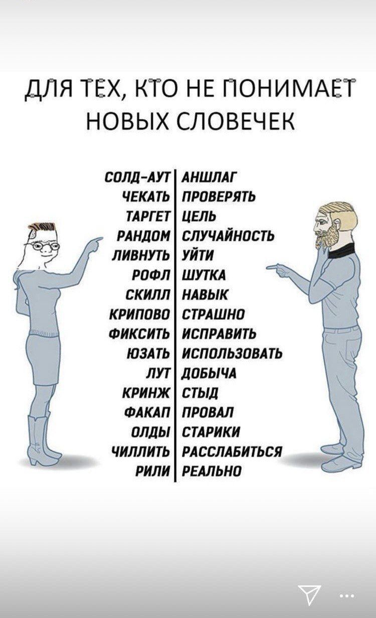 ДЛЯ ТЕХ КТО НЕ ПОНИМАЕТ НОВЫХ СЛОВЕЧЕК вилл Аут АНШЛАГ чвклть проверять шт ить индии случлйнасть ливнуть уйти виол шта скилл нлвык криппви стщшнп ФИКЕИТЬ ИСПРАВИТЬ юань исппльзпвнь лут ланычл кринж стыд шклп прпвш пллы шпики ЧИЛЛИТЬ РАВЦМБИТЬВИ вили рыльца