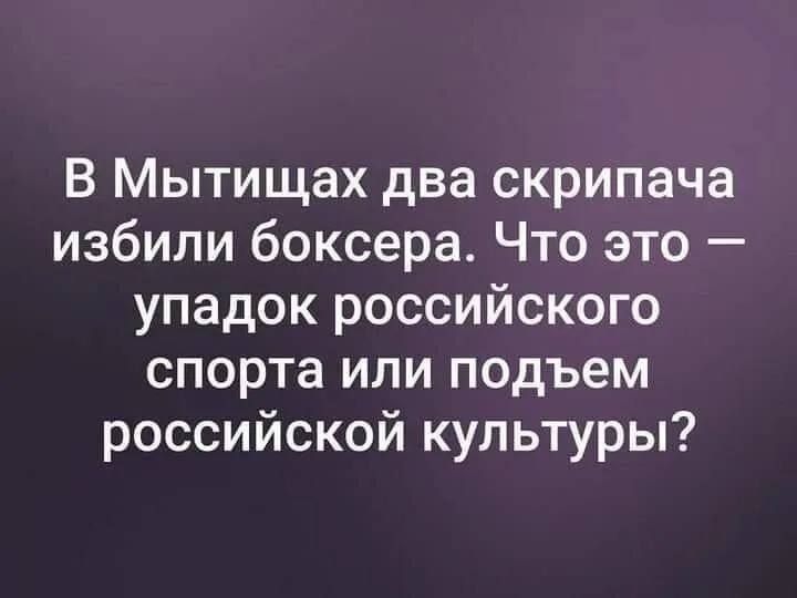 В Мытищах два скрипача избили боксера Что это упадок российского спорта или подъем российской культуры