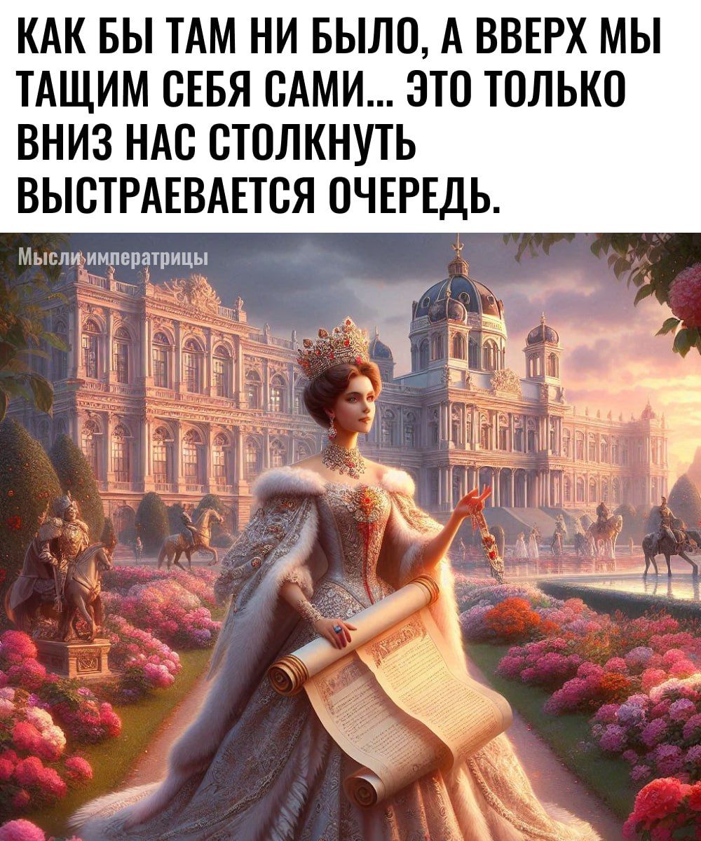 КАК БЫ ТАМ НИ БЫЛО А ВВЕРХ МЫ ТАЩИМ СЕБЯ САМИ ЭТО ТОЛЬКО ВНИЗ НАС ВТОЛКНУТЬ ВЫВТРАЕВАЕТСЯ ПЧЕРЕДЬ пи иирврприцы