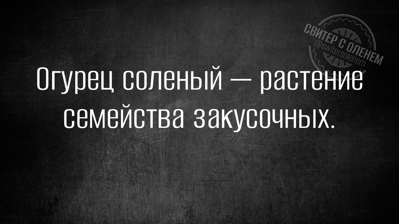 Огурец соленый растение семейства закусочных