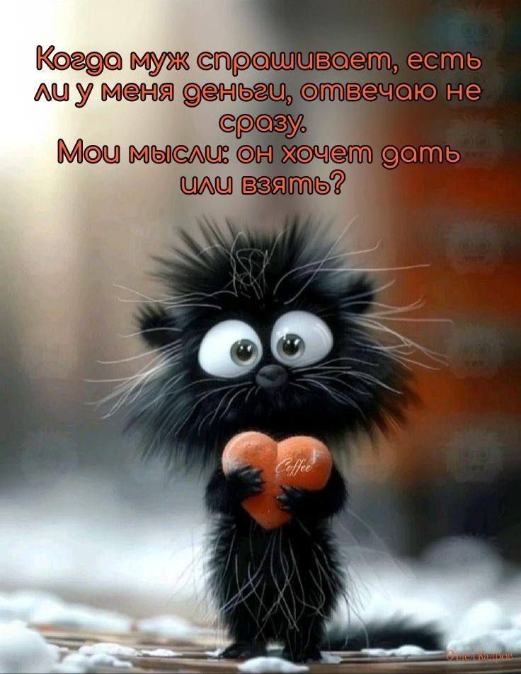 Когда муж спрашивает, есть ли у меня деньги, отвечаю не сразу. Мои мысли: он хочет дать или взять?
