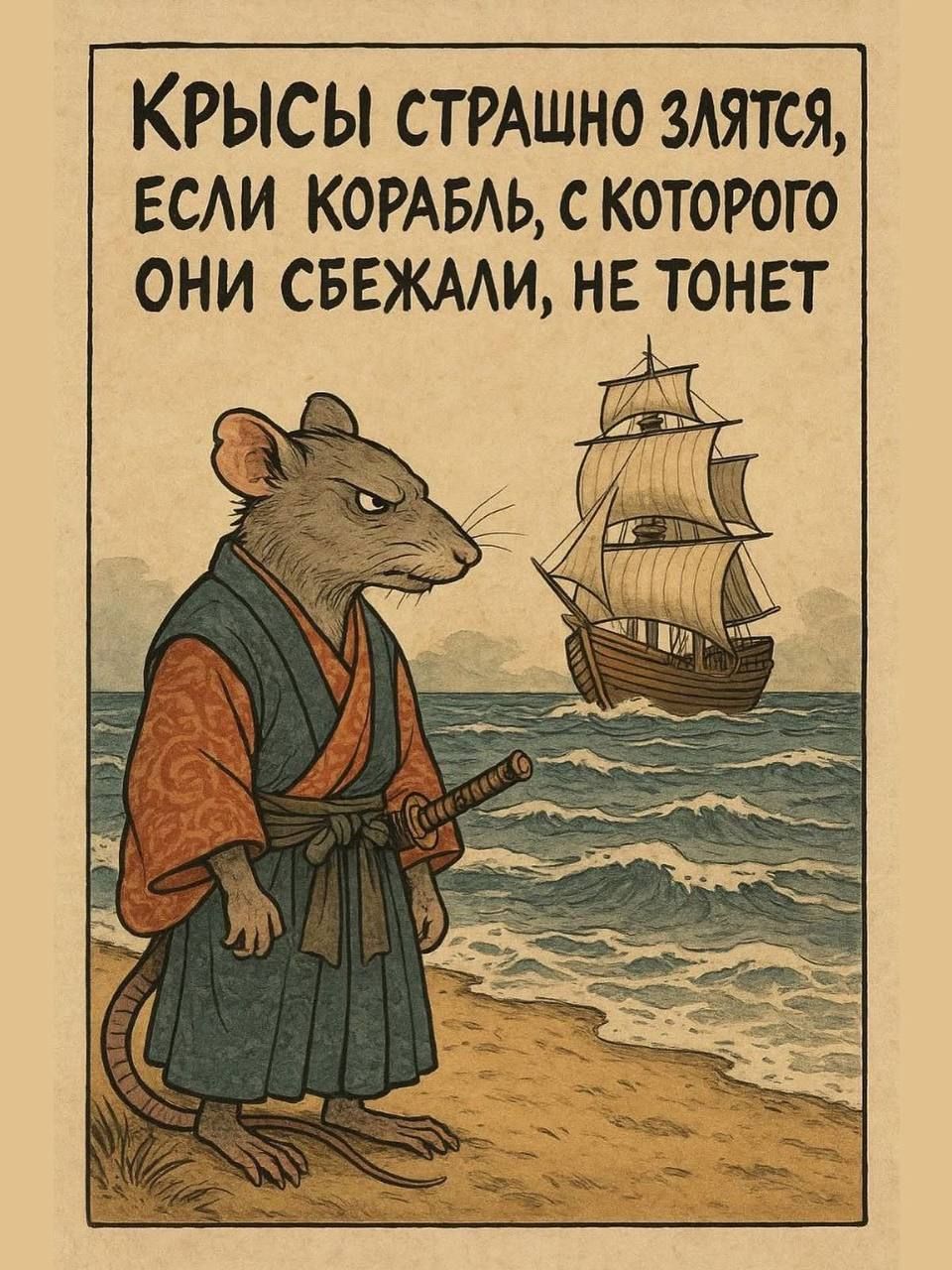 Крысы страшно злятся, если корабль, с которого они сбежали, не тонет