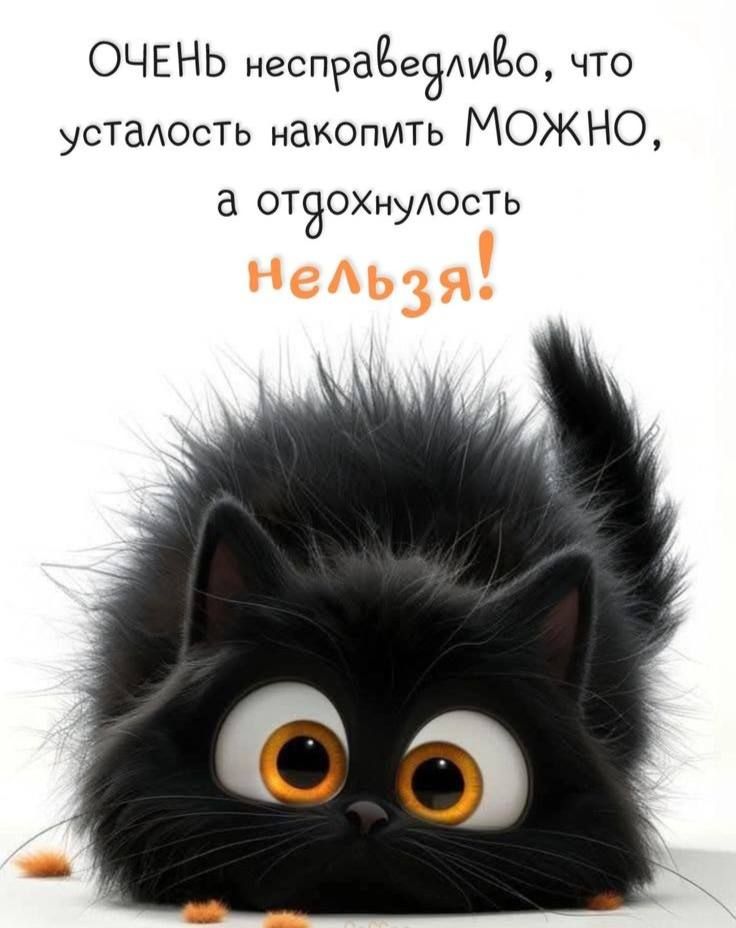 ОЧЕНЬ несправедливо, что усталость накопить можно, а отдохнуть нельзя!