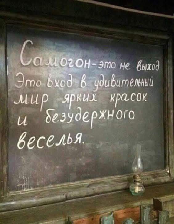 Самогон-это не выход Это вход в удивительный мир ярких красок и безудержного веселья.