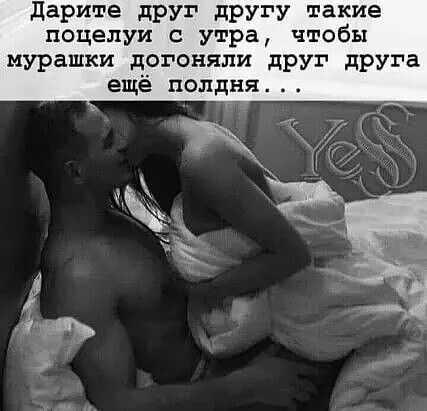 дарите друг другу такие поцелуи утра чтобы мурашки догоняли друг друга ещё полдня _