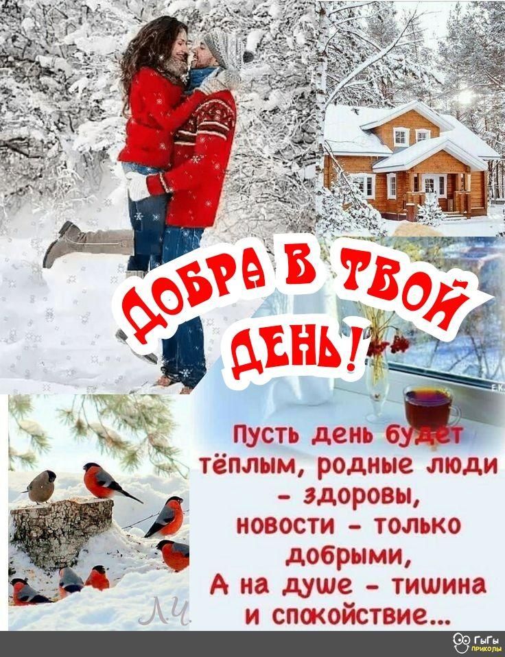 Пусть день бу тёплым родные люди здоровы новости только добрыми А на душе тишина и спокойствие ГыГн