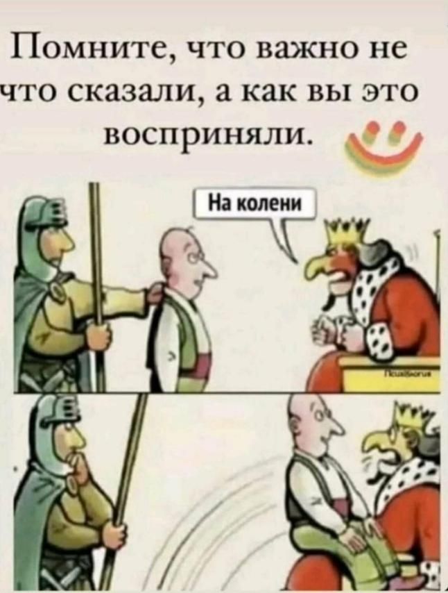 Помните что важно не что сказали 3 как вы это восприняли На колени Т