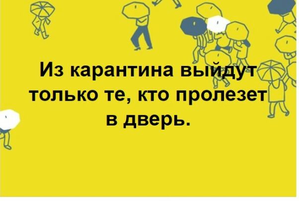 Из карантина вы д только те кто пролезет в дверь
