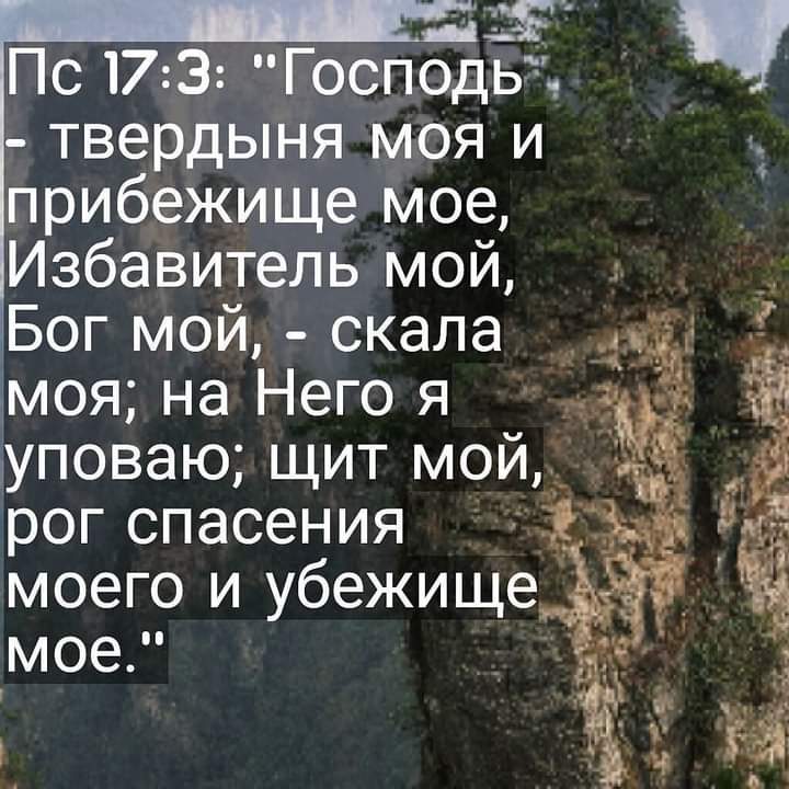 Пс 173 Господьй твердыня моя и прибежище мое Избавитель мой Бог мой скала моя на Него я уповаю щит мой рог спасения _ моего и убежище мое