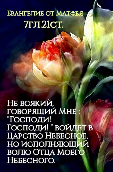 ЕВАНГЕЛИЕ от Мцфвё 7ГП210Т НЕ всякий говоршции _ господи і Господи1во в ЦАРСТВО НЕБЕС Е но испогп хяющши вошо ОТЦА Мовго НЕБЕСНОГО
