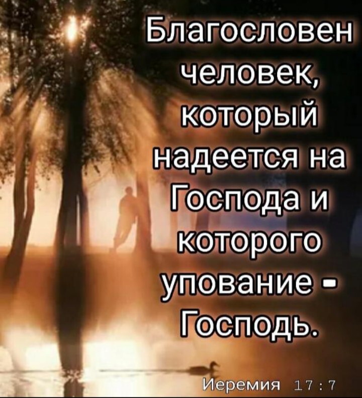 дн54к_ Благословен _ человек который надеется на Господа и которого упование Господь еремия 17 7