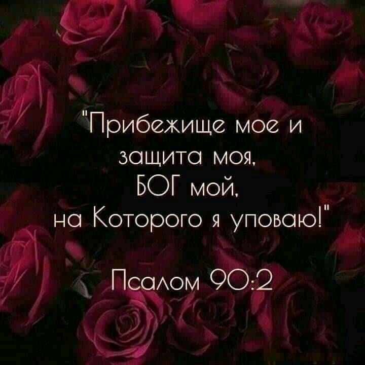 Щ Ё Прибежище мое и защита моя БОГ мой но Которого я уповоюі