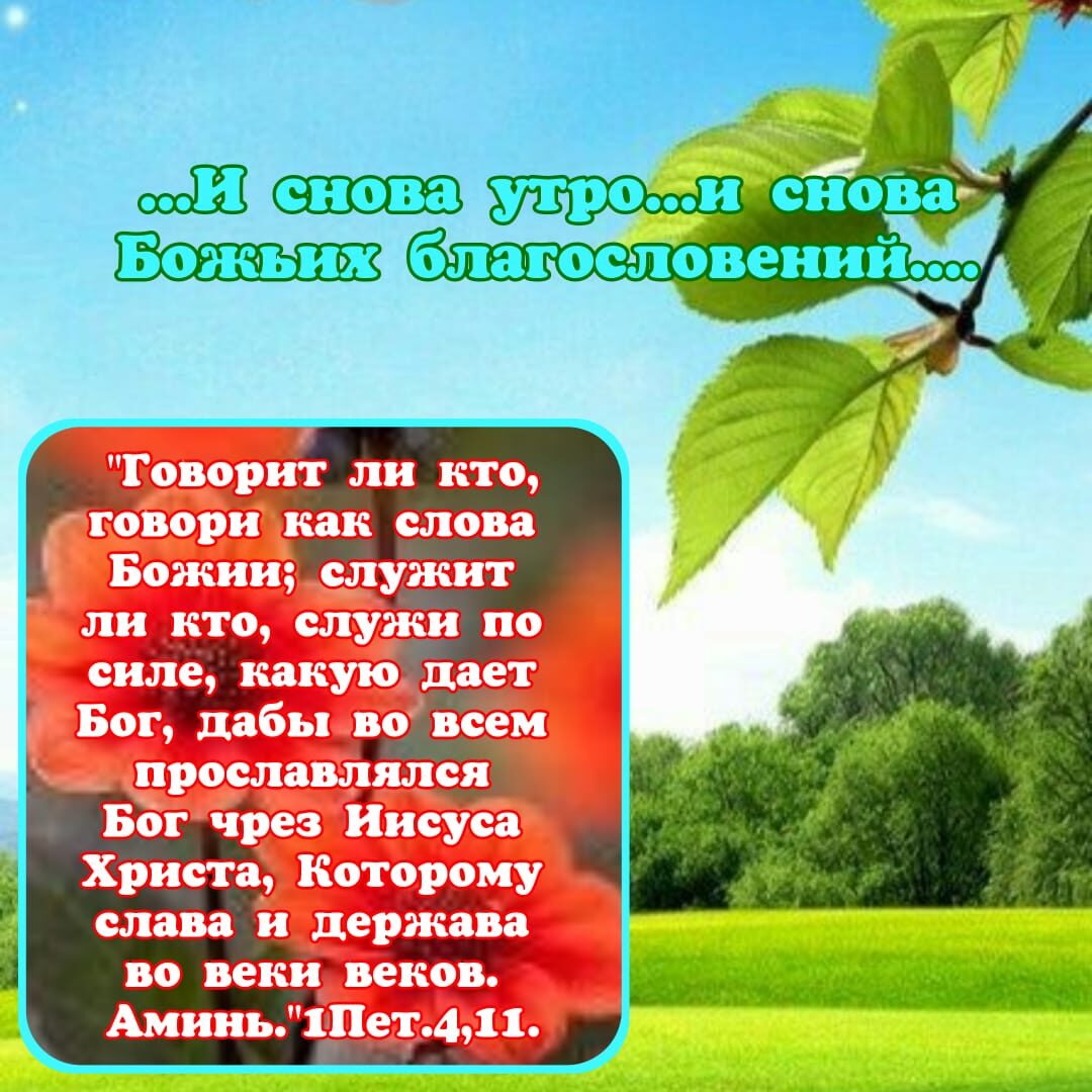 Говорит ли кто говори как слова Божии служит ли кто служи по силе какую дает Бог дабы во всем прославлялся Бог чрез Иисуса Христа Которому слава и держава во веки веков Аминь1Пет411