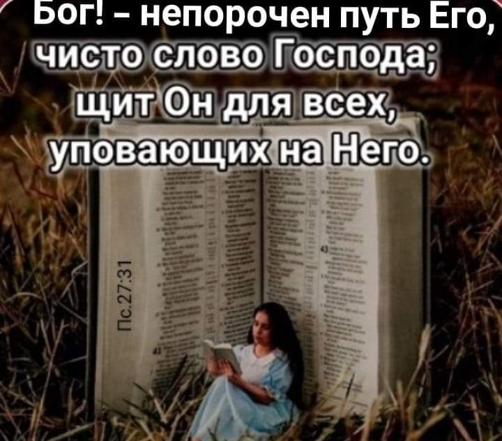 Бог непорочен путь Его чисто слово поспода
