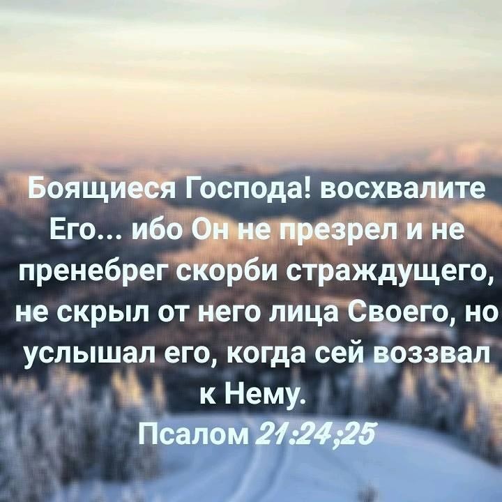 пренебрег скорби страждущего не скрыл от него лица сегего но услышал его когда сетозгвал к Нему