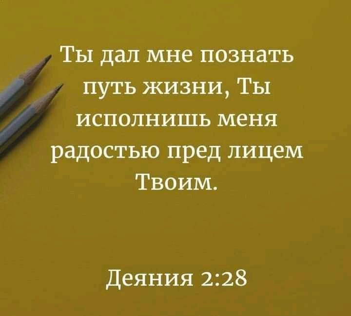 Ты дал мне познать 1 путь жизни Ты исполнишь меня радостью пред лицем Твоим Деяния 228