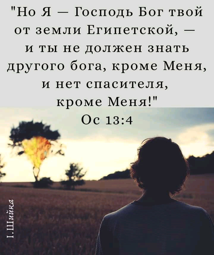 Но Я Господь Бог твой от земли Египетской и ты не должен знать другого бога кроме Меня и нет спасителя кроме Меня ОС 1324 4
