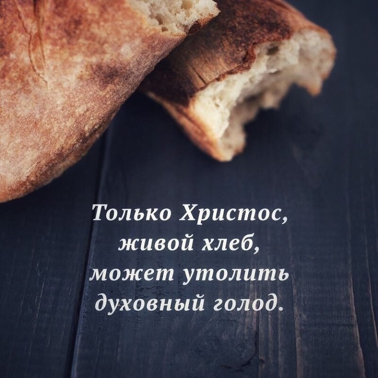 Только Христос живой хлеб Может утолцть духовный годфд а