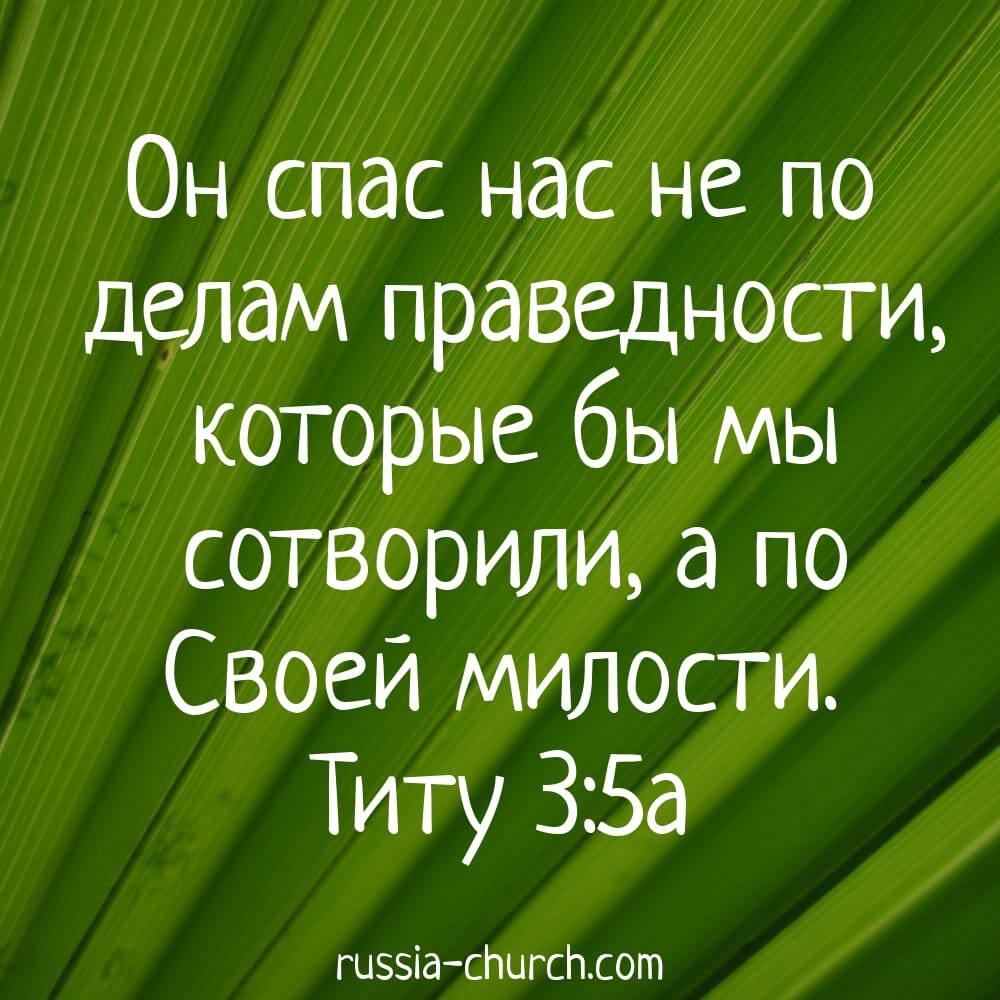 Он спас нас не по делам праведности которые бы мы сотворили по Своей милости Титу 35д гоззіасЬцгсЬсот