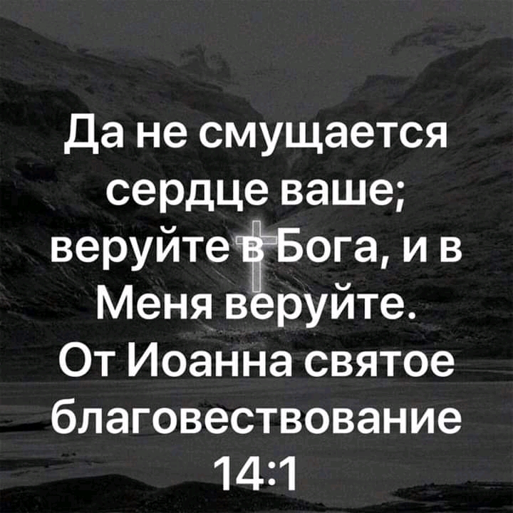 Да не смущается сердцеваше веруйтеЁБога и в Меня в руйте От Иоанна святое благовествование 141