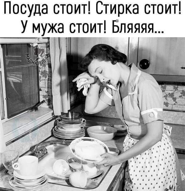 Посуда стоит Стирка стоит У мужа стоит Ёляяяя _ Ё