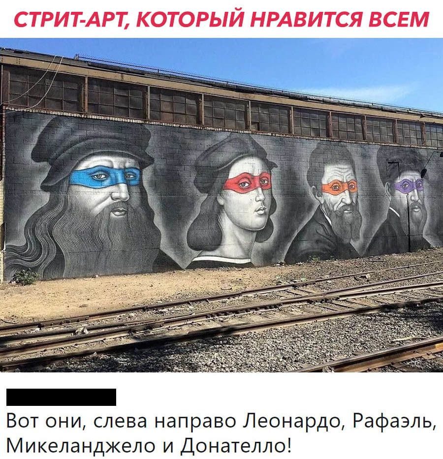 Вот они слева направо Леонардо Рафаэль Микеланджело и Донателло