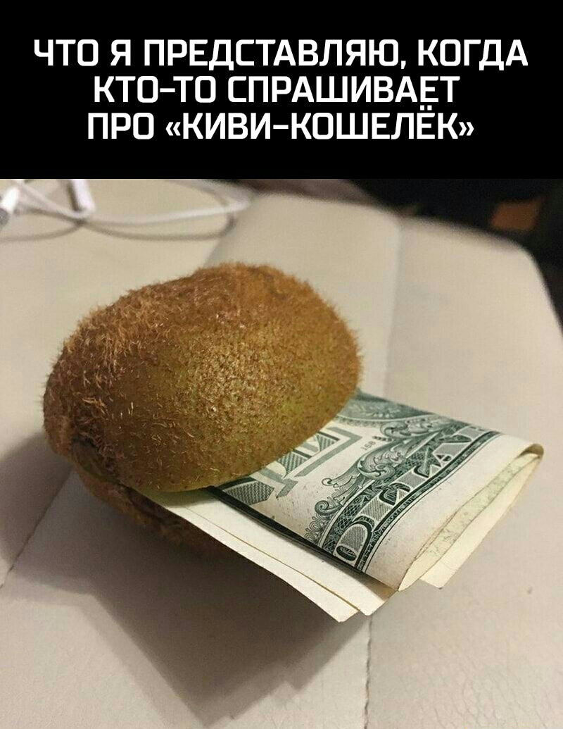 ЧТО Я ПРЕДСТАВЛЯЮ КОГДА КТО ТО СПРАШИВАБТ ПРО КИВИ КОШЕЛЁК