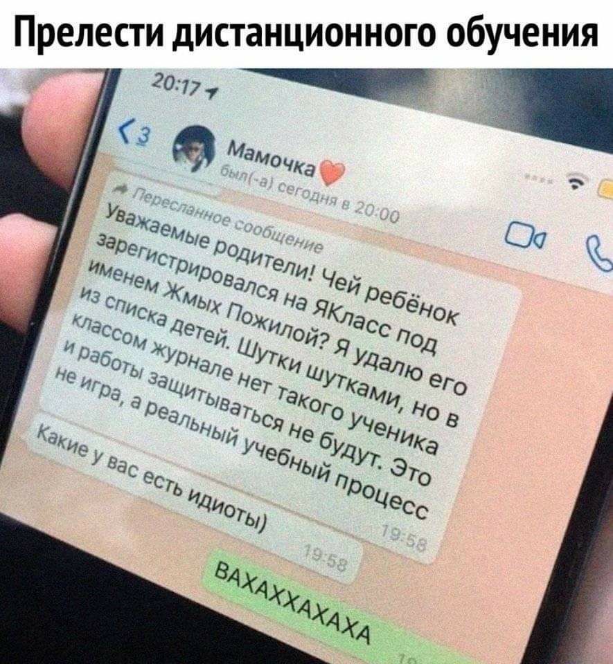 Прелести дистанционного обучения