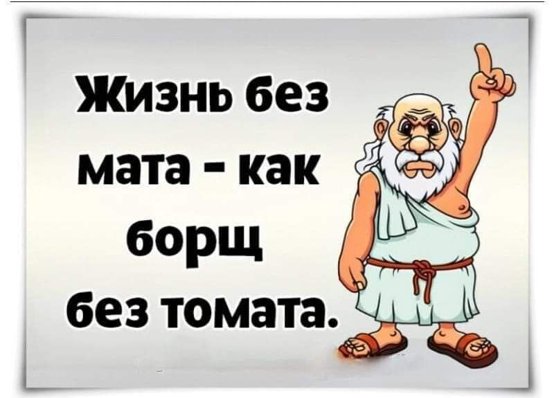 Жизнь без мата как борщ без томата