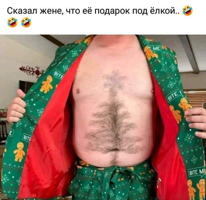 Сказал жене что её подарок под ёлкой